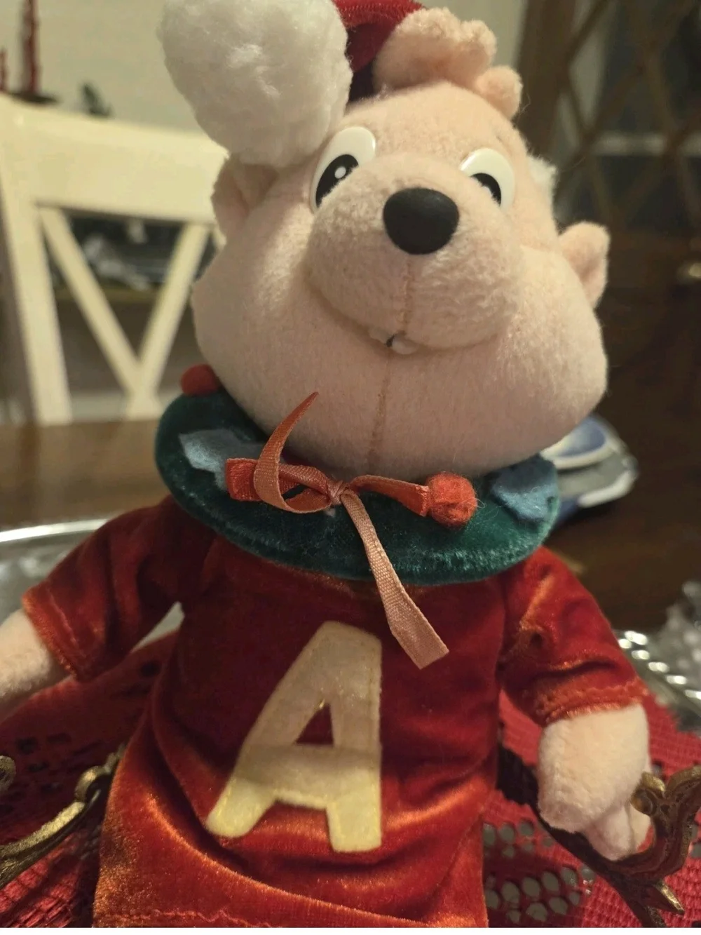 Vintage 1990s Alvin And The Chipmunks Christmas Plush Toy